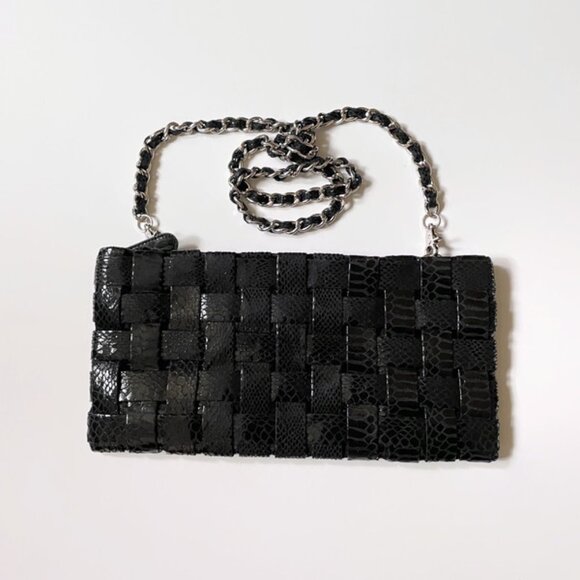 Soft crossbody bag, Checkered design bag with removable chain - Picture 1 of 10